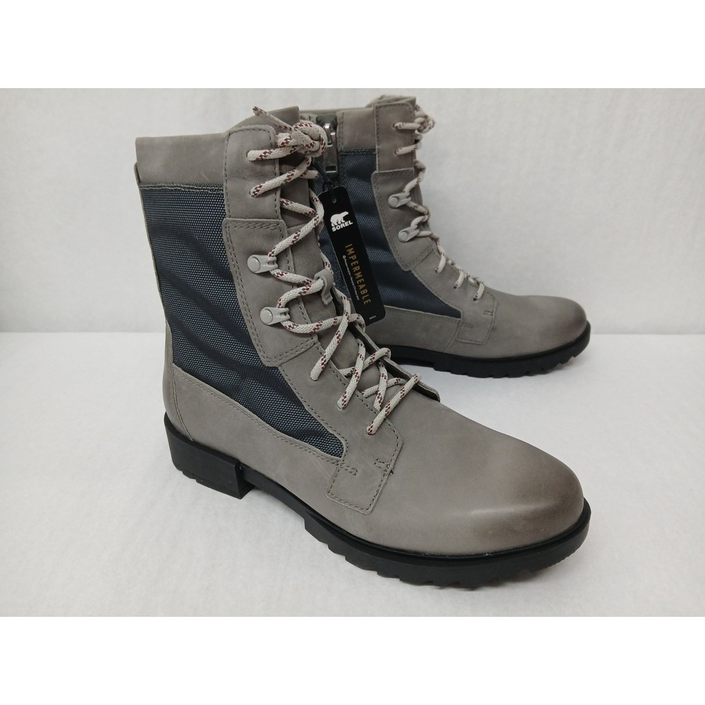 Sorel Women's Emelie II Lace Waterproof Boot NL4326-052 Quarry Grill Sz 10‎